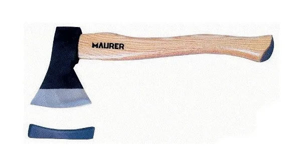 Maurer - Picozzino Scura Accetta con manico in legno Peso: 600 gr Manico: 36 cm