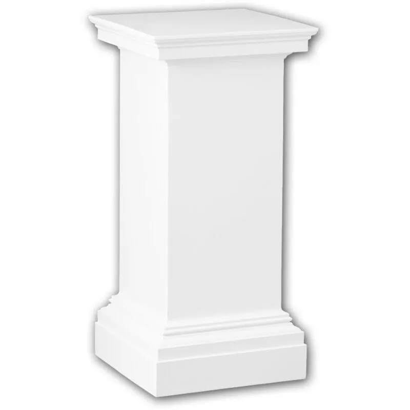 Profhome Decor - Piedistallo di colonna completa 114001 Profhome colonna elemento decorativo stile neoclassico bianco - bianco