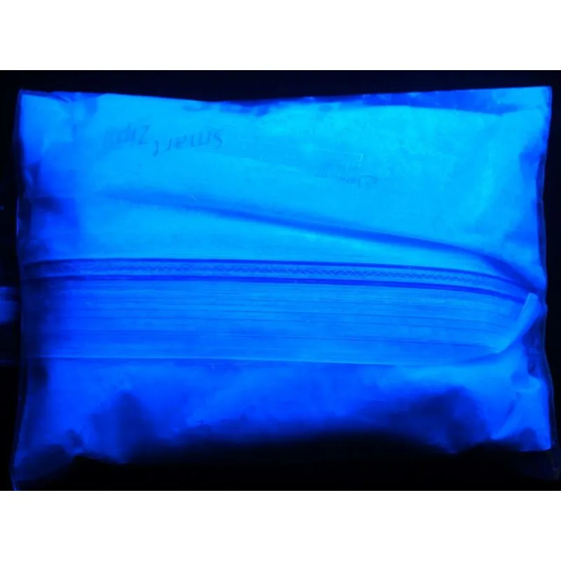 Stickerslab - Pigmento additivo polvere luminescente fluorescente si illumina al buio 5 colori (a base colorata) Colore - Azzurro Fluo, Peso - 20