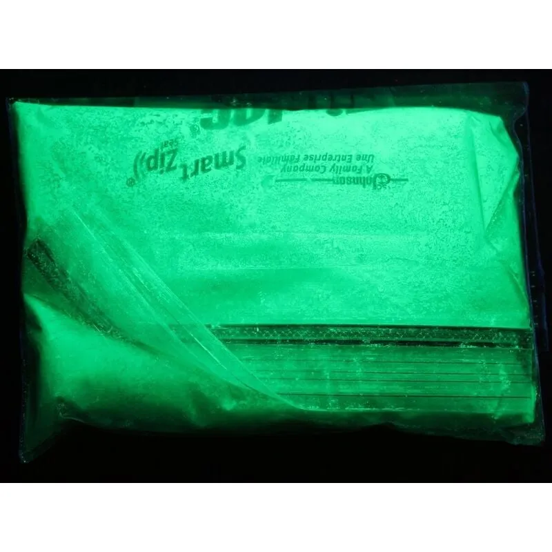 Stickerslab - Pigmento additivo polvere luminescente fluorescente si illumina al buio 5 colori (a base colorata) Colore - Verde Fluo, Peso - 50 Grammi