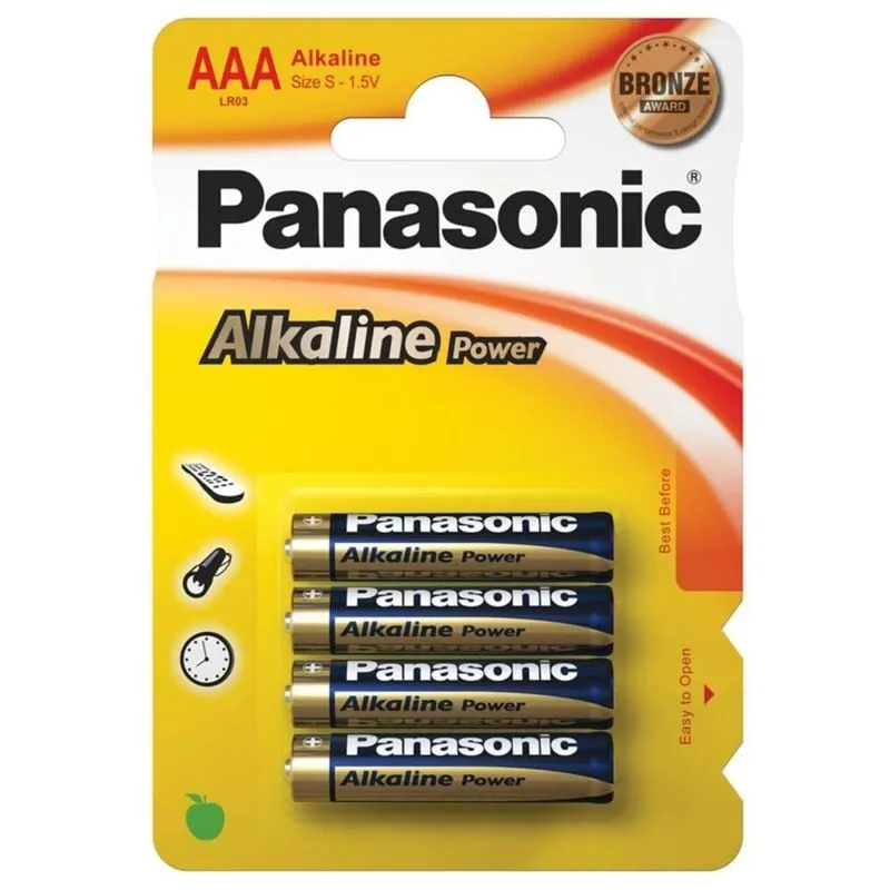 Blister da 4 pile alcaline 1,5V  Alkaline Power' - ministilo, aaa, LR03, MN2400