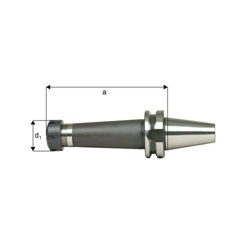 Pinza Tipo Mandrino Er Din 2080 Con Irrigazione Centrale, Capacità Di Serraggio: Da 2,0 a 20,0 Mm Mas-Bt 40, Er32 Pinza, Un: 100 Mm, D1: 50 Mm