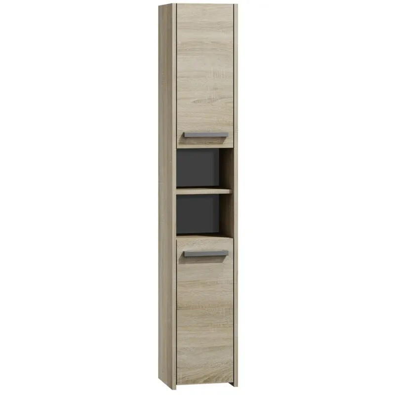 Hucoco - pisa - Armadio a Colonna per bagno - 30x30x170 cm - Arredo bagno - Mobile bagno