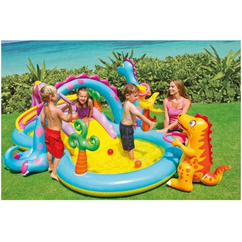 Piscina con Scivolo Parco per Bambini  Gonfiabile con Palline da Giardino