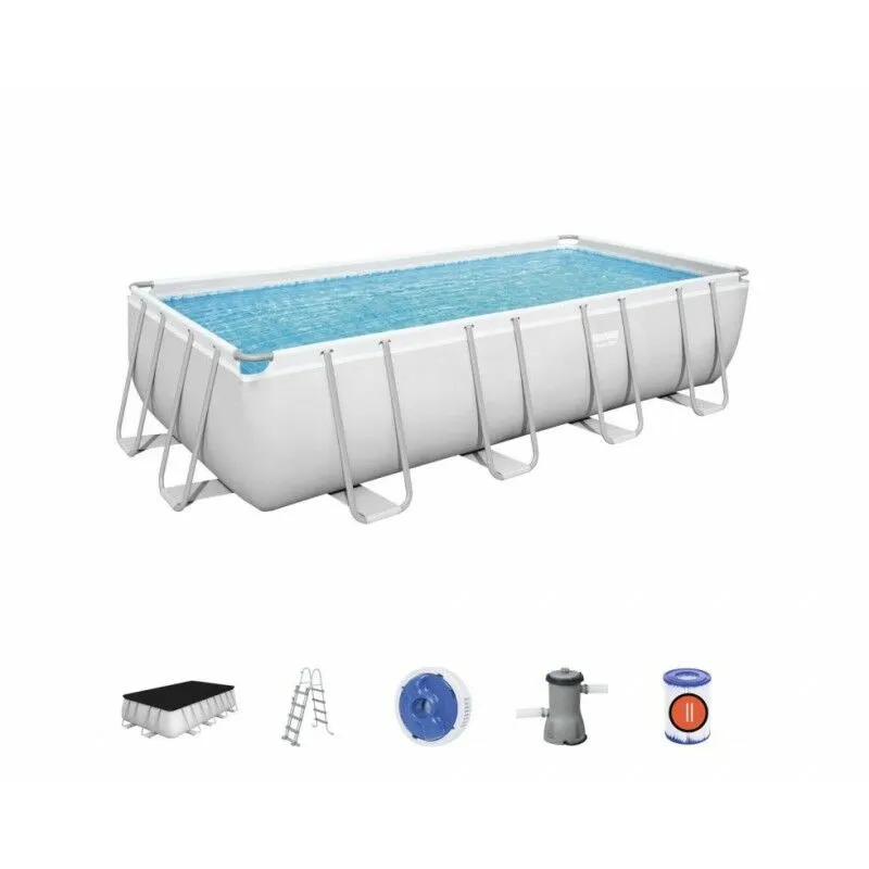 Piscina Steel Rettangolare Filtro 2E 488X244 h 122  BW56670