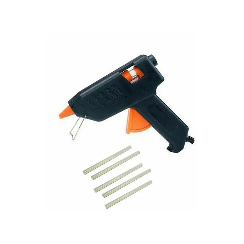 Pistola termoincollante a caldo 80W + 5 pz colla 12 mm omaggio