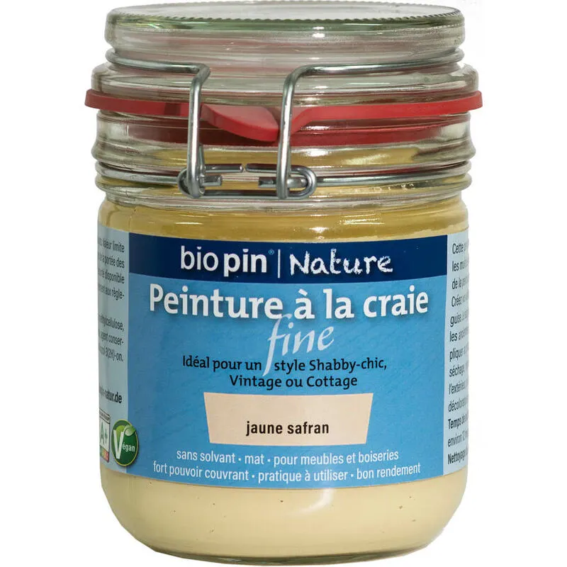 Biopin Nature - Pittura a gesso naturale 0,325 l - Giallo zafferano