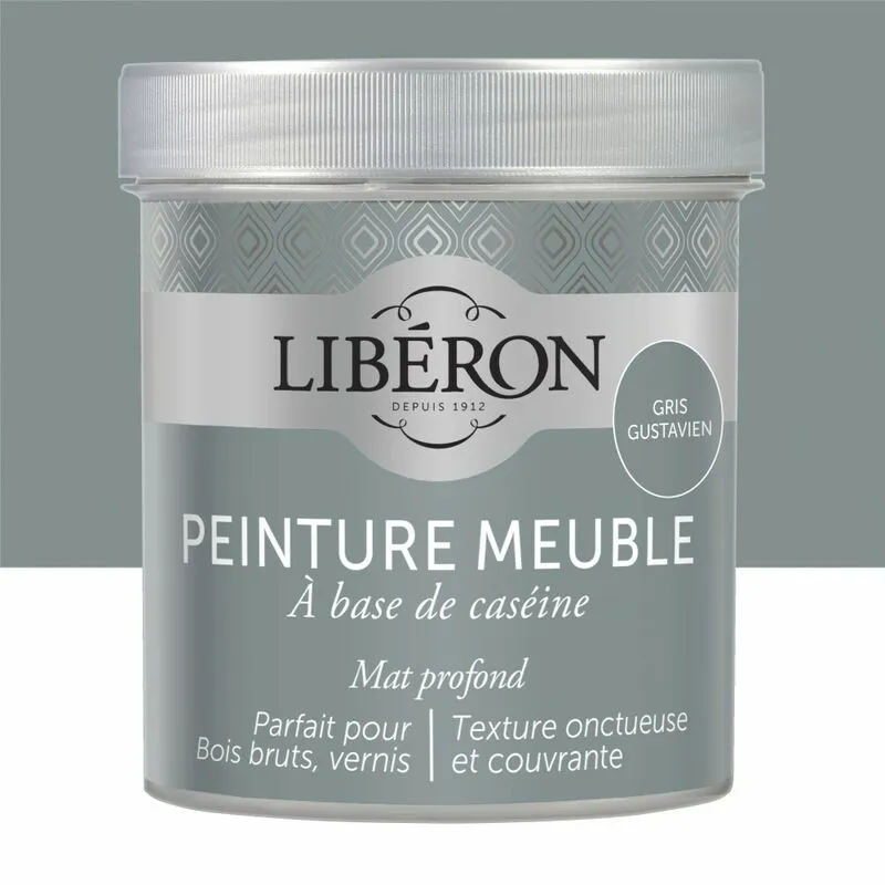 Liberon - Pittura per mobili e falegnameria Casein grigio Gustavian opaco 0,5 l