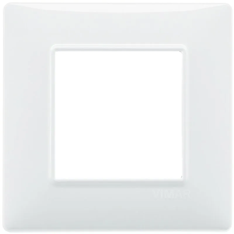 Placca Vimar Plana 2 moduli bianco in tecnopolimero 14642.01