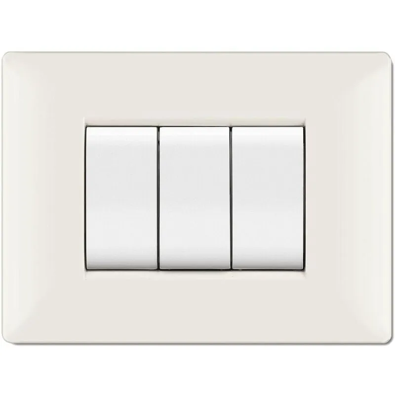 Ferramenta1.com - Placca Placchetta per interruttore elettrico 4 posti - Bianco ECL2884WH My Life q