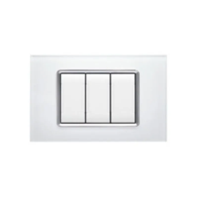 Mapam - Placca art 3 moduli bianco - 8003bl-1