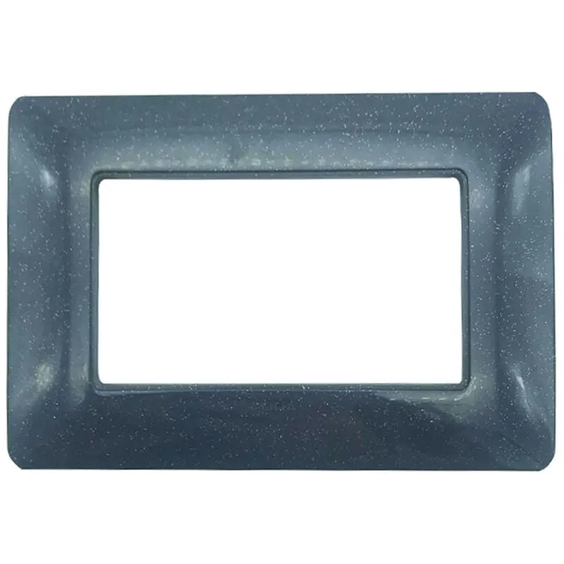  - Placchetta placca grigio scuro brillantinato compatibile matix 4posti c8804