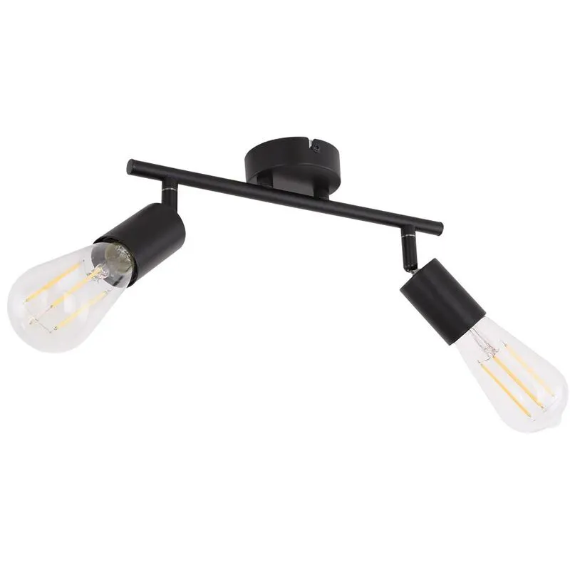 Etc-shop - Plafoniera faretto bar lampada regolabile nero soggiorno illuminazione
