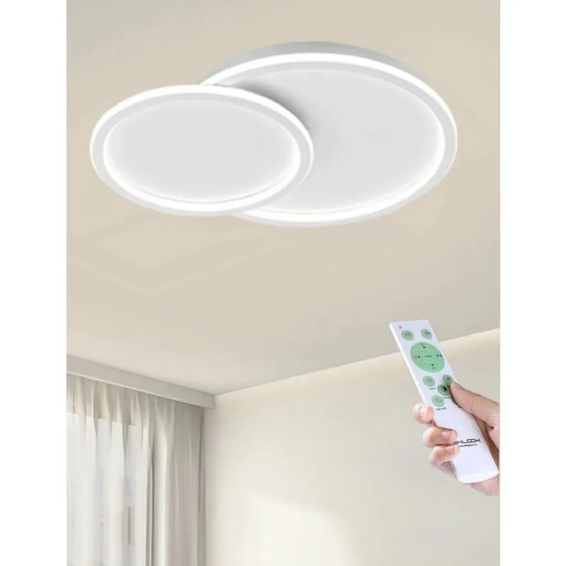 Universo By Partenopea - Plafoniera lampada soffitto moderna a led 45w bluetooth cambia 3 tonalita luce dimmerabile telecomando e app