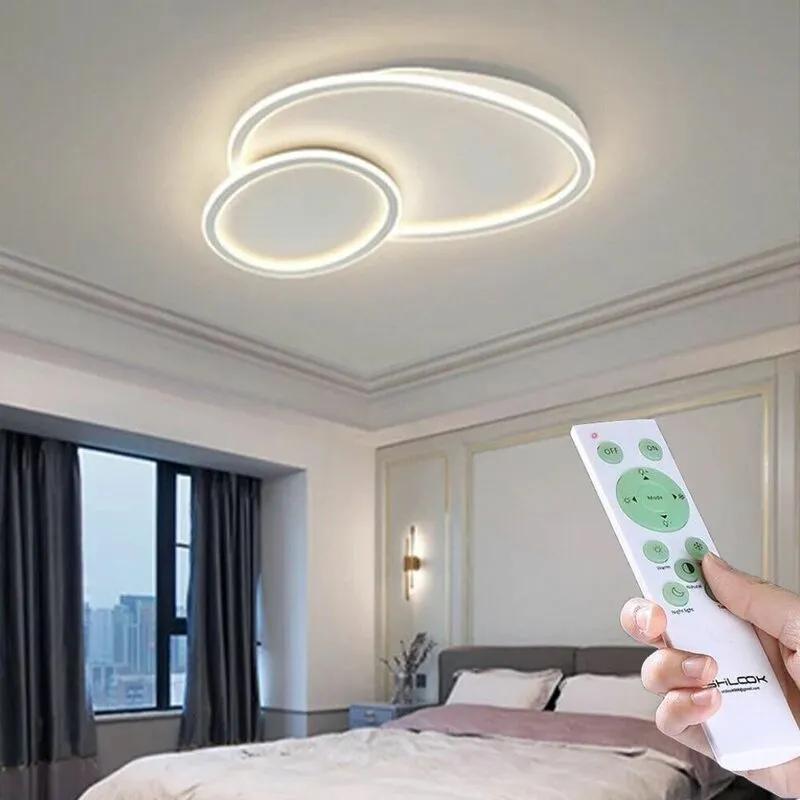 Partenopea Utensili - Plafoniera lampada soffitto moderna a led 45w bluetooth cambia 3 tonalita luce dimmerabile telecomando e app