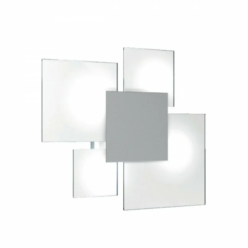 Top-light - Plafoniera moderna top light upgrade 1148 70 e27 led vetro lampada parete soffitto, colore grigio