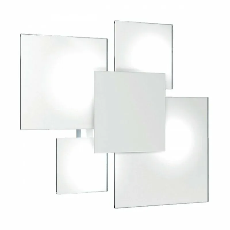 Top-light - Plafoniera moderna top light upgrade 1148 90 e27 led vetro lampada parete soffitto, colore bianco