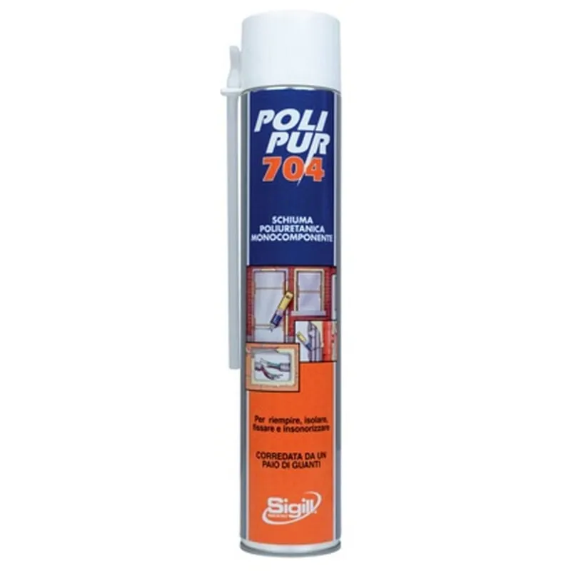 Polipur 704 Schiuma Poliuretanica Monocomponente Autoespandente 700ml