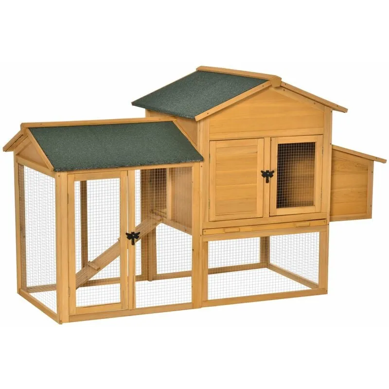 Giordanoshop - Pollaio Gabbia per Galline 168x75x103 cm con Area Aperta