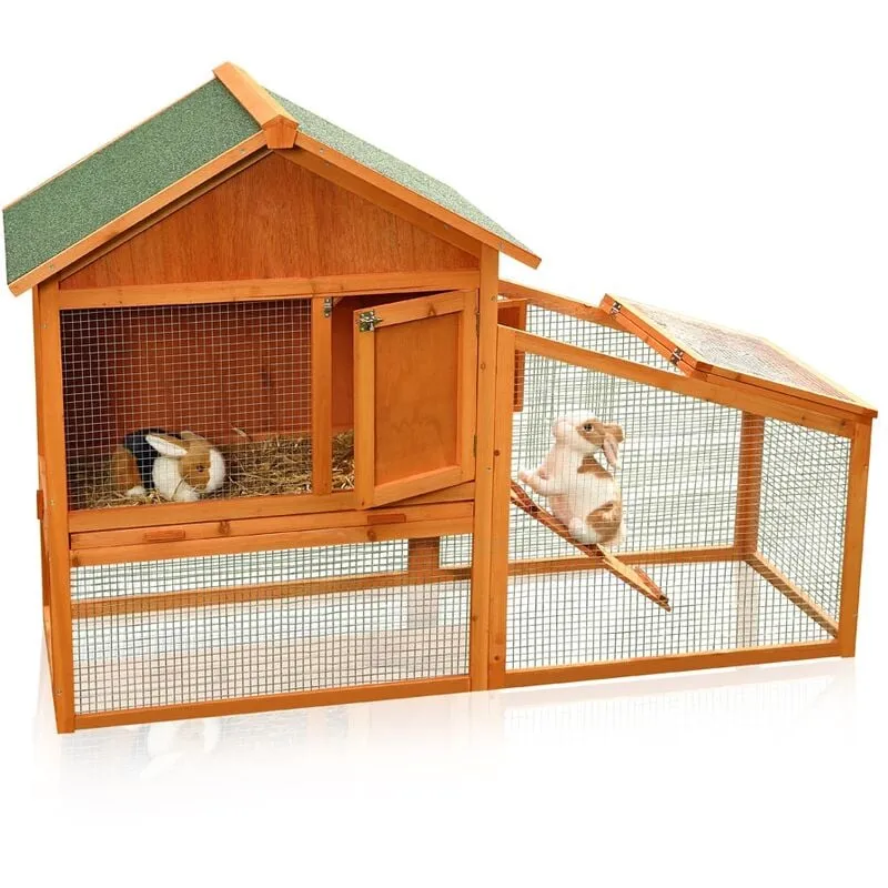 pollo hutch coniglio hutch free run cage coniglio legno XXL