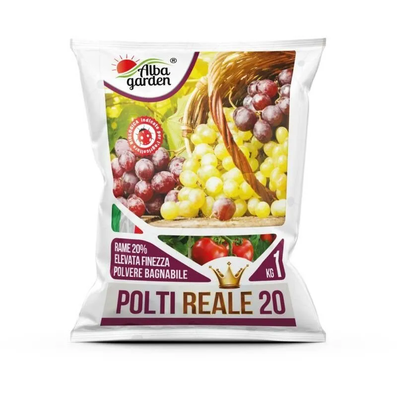 Fungicida per Piante Poltiglia 20% Bio Bordolese Verderame Vite Olivo Orto Colture da Frutto Fragola x 1 Kg