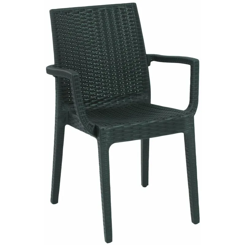 Aretha AR013 Rattan Espresso Dafne Decor Plastic Armchair