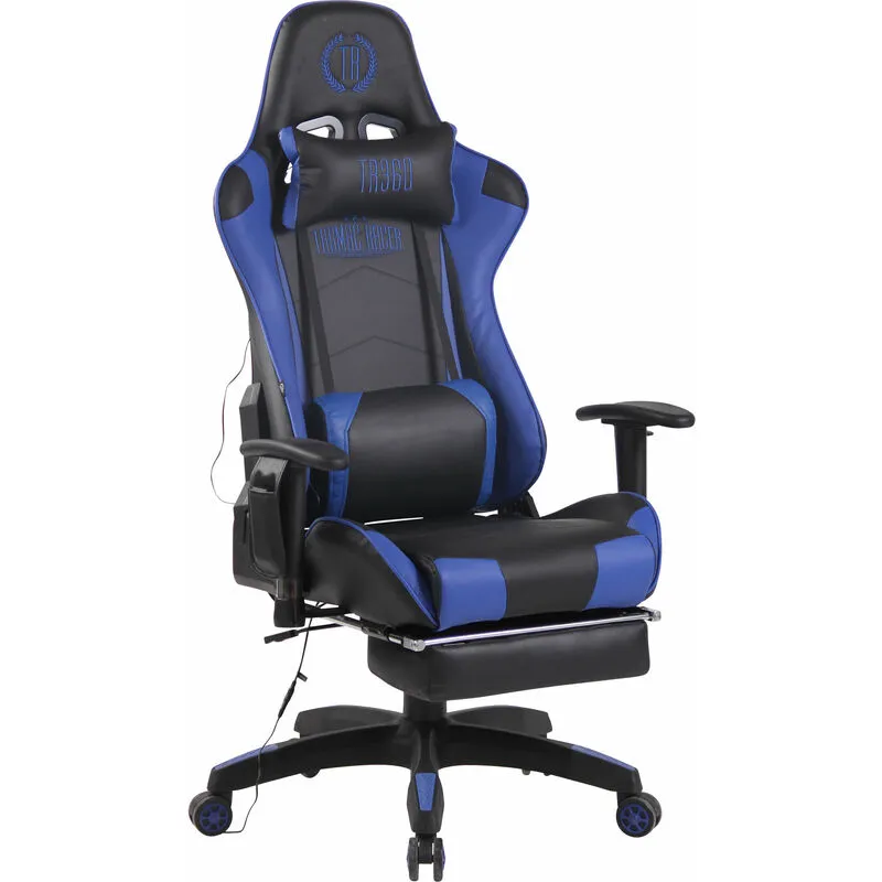  - Poltrona Gaming Massaggiante Turbo xfm in Similpelle Nero/blu