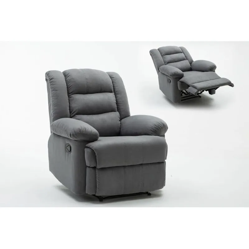 Habitat Et Jardin - Poltrona relax 'Buckingham' - Grigio chiaro