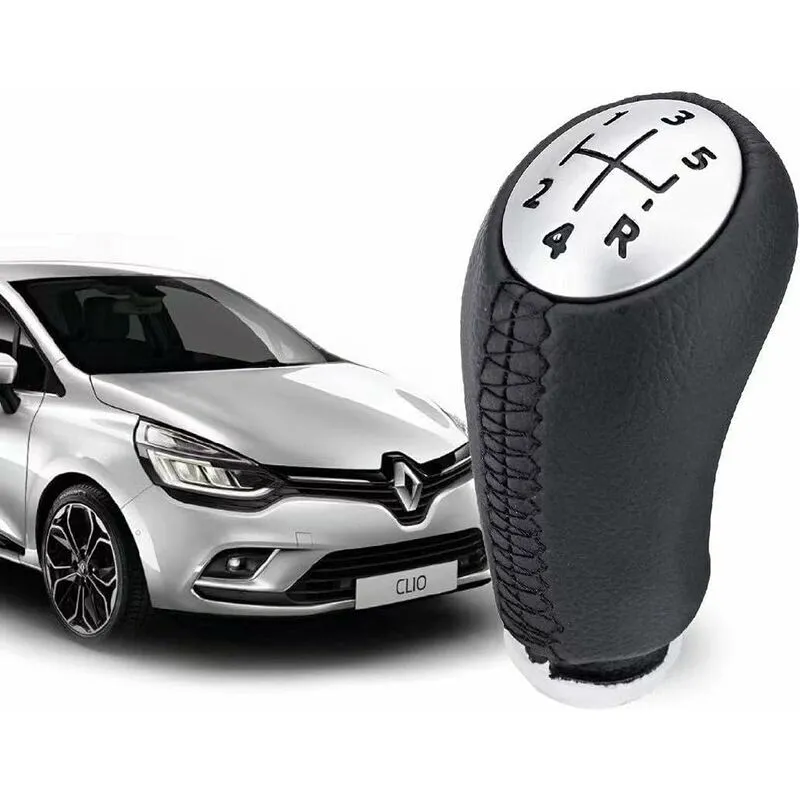 Pomello del cambio 3 – Pelle – Leva del cambio a 5 velocità per Laguna/Megane 2/4/Scenic/Kangoo