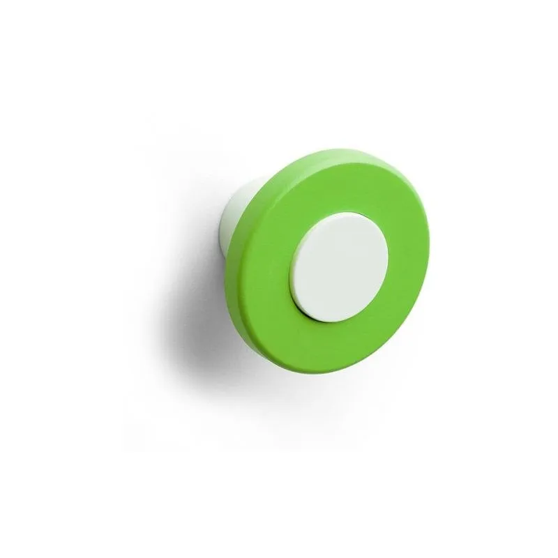 Sicashop - Pomolino Bimbi per camerette Profondità 25 mm Verde Made In Italy