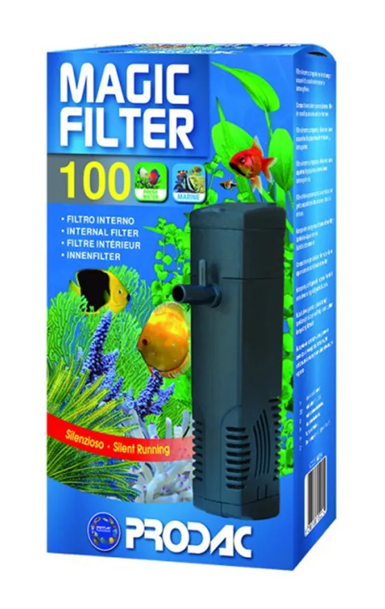 Magic Filter 100 - Filtro Interno Completo di Spray Bar per Acquari da 60 - 120 Litri - Prodac