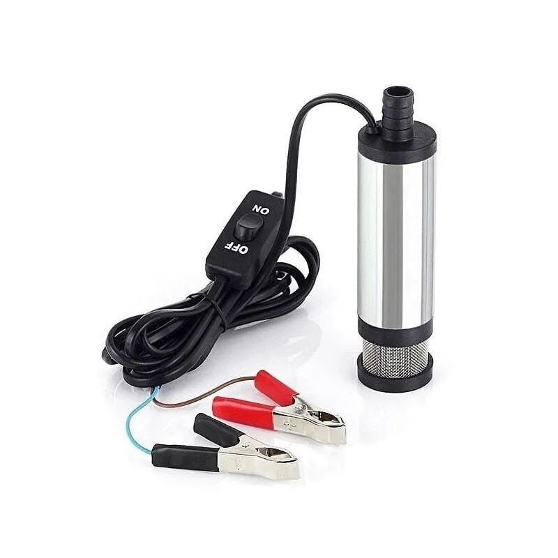 Grecoshop - Pompa/Mini Pompa sommersa per travaso kerosene/liquidi/acqua/gasolio 12V