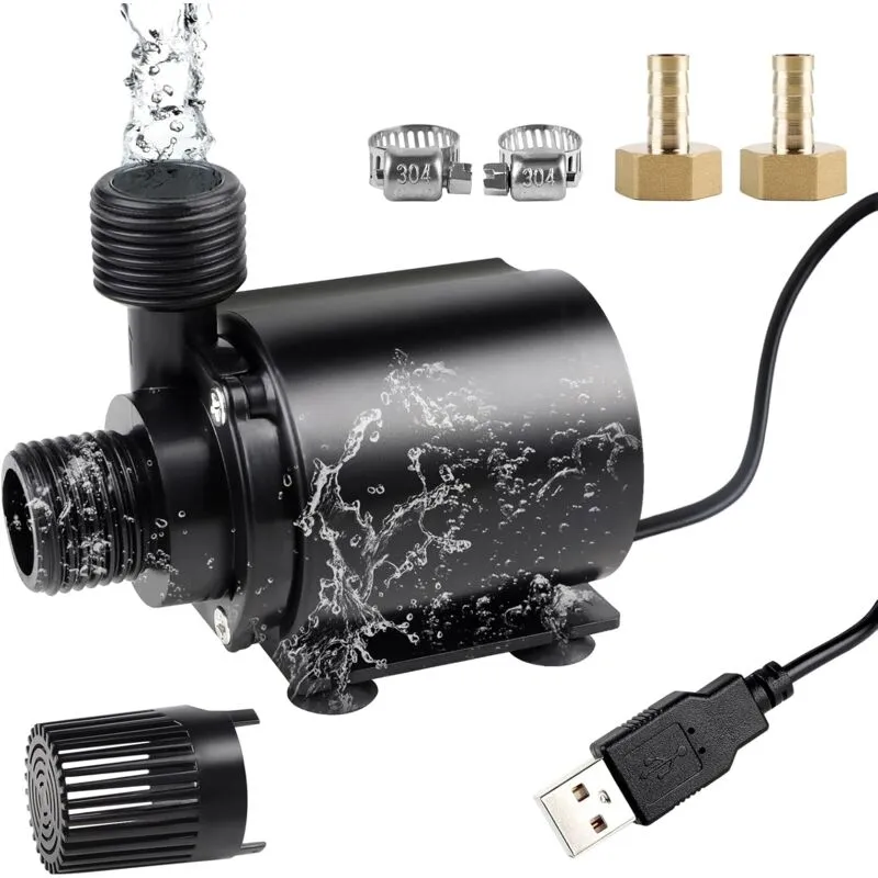 Pompa per acquario usb 500L/H 4W Pompa sommersa Mini Pompa ad acqua Piccola pompa per fontana Pompa filtro Pompa per fontana ultra silenziosa con