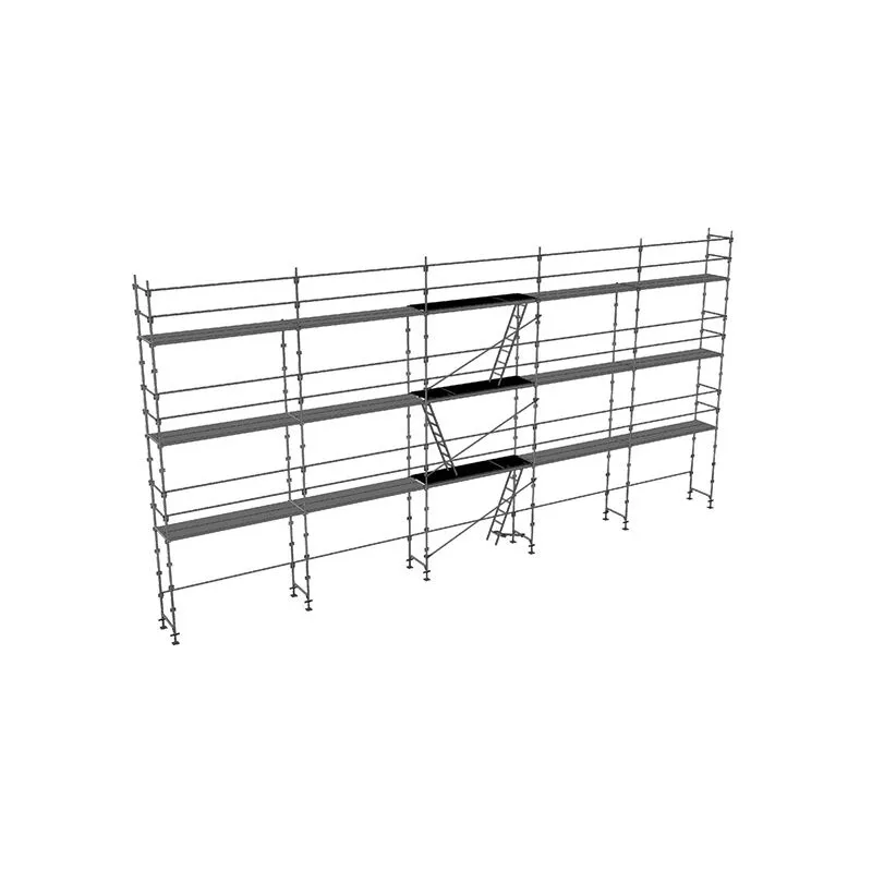 Ponteggio fisso alluminio da 150m² : Struttura + Piani + Fermapiede - ECHAF-ALU-150