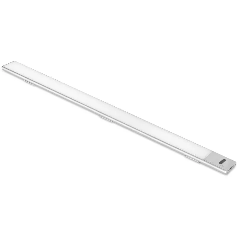 Lampada led ricaricabile con usb Kaus con sensore di prossimità, L600mm, Tecnoplastica e Alluminio, Anodizzato opaco - Emuca