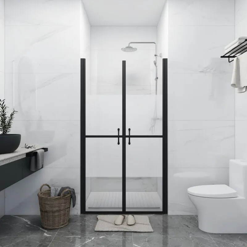 Porta per doccia con finitura glassata e 2 maniglie stile elegante varie misure dimensioni: 91 x 190 cm