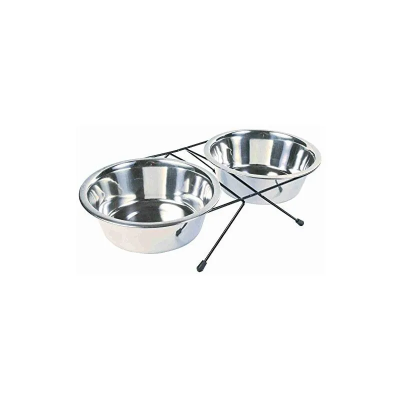 Trixie - Eat On Feet set di ciotole in acciaio inox per cani