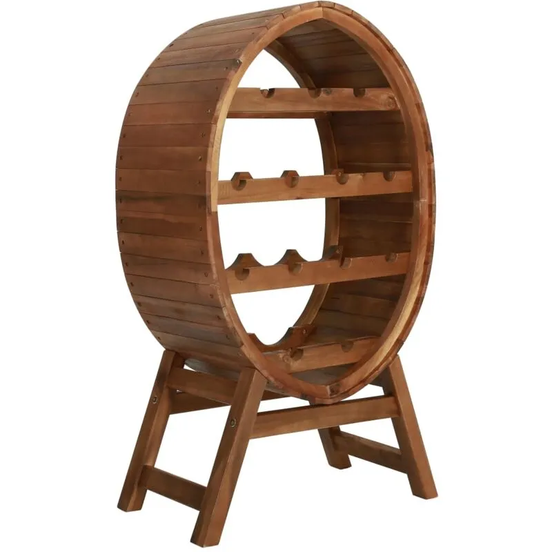 Portavini da 13 Bottiglie in Legno Massello d'Acacia - Vidaxl