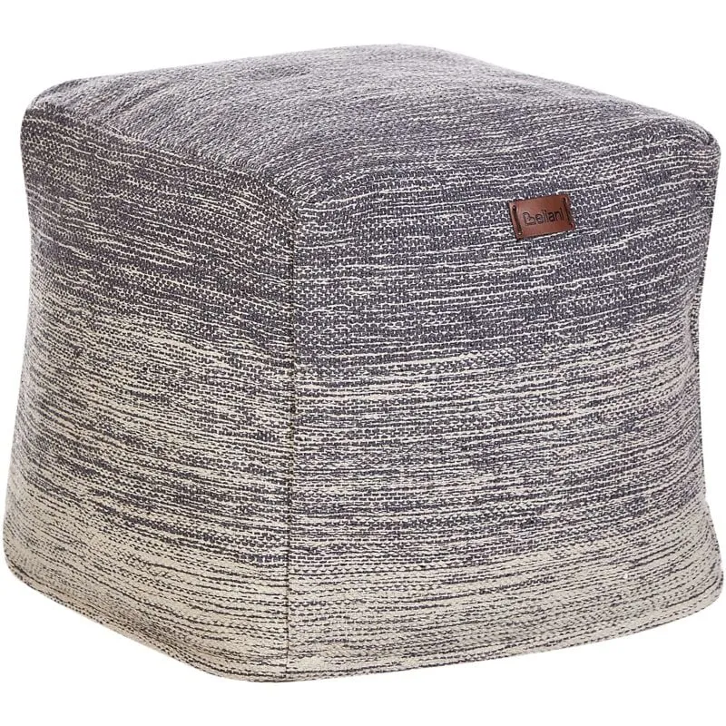 Beliani - Pouf in tessuto grigio chiaro 40 x 40 cm Hirri