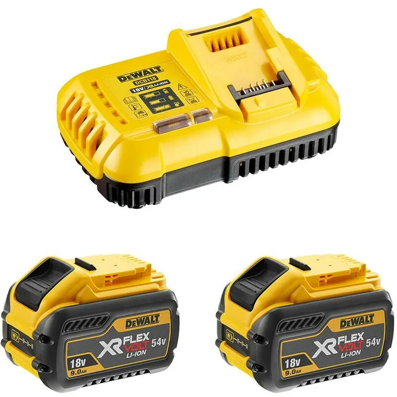  - Power Set FlexVolt DCB118X2 (2 x 54V/18V 9,0 Ah + DCB118)