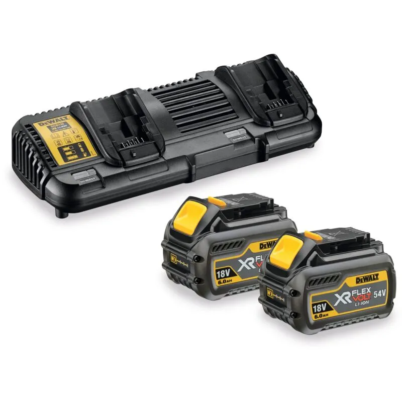 Set di avviamento DeWalt FlexVolt 2x batteria 54V /108 Wh (6,0 Ah) + caricabatterie DCB 132