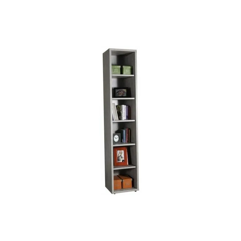 Pratico libreria 35,7X44XH217 cm cemento