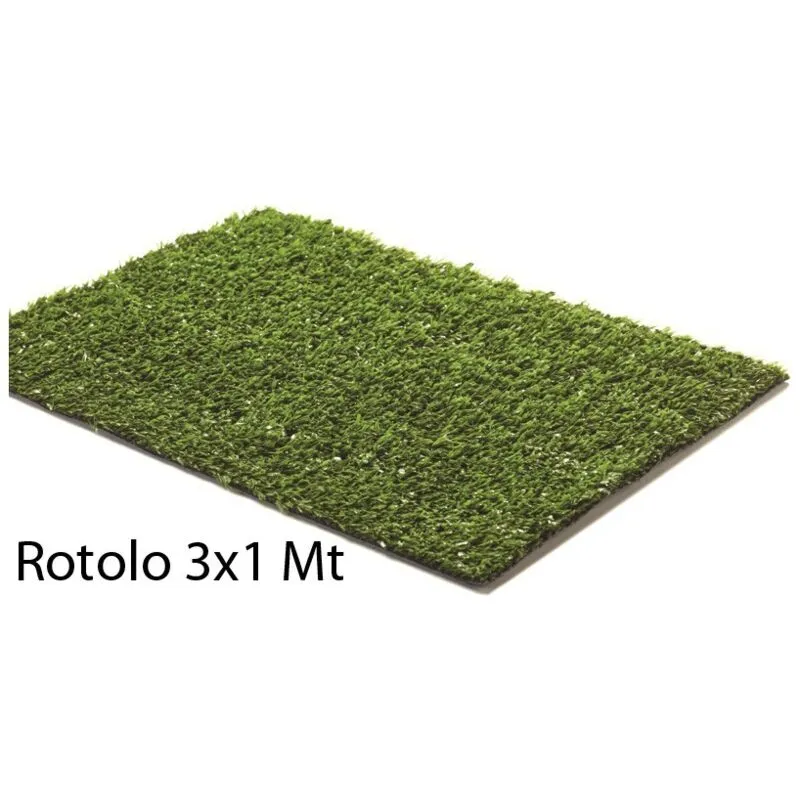 Rotolo Prato Sintetico 3x1 Metri Erba Finta 8 mm Manto Erboso Tappeto Moquette