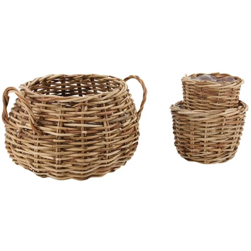 Aubry Gaspard - Presine in rattan (set di 3)