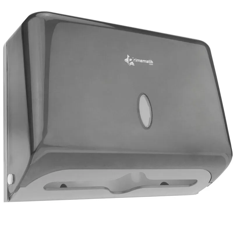 Dispenser per asciugamani di carta intercalati per bagno in colore nero 268x103x204mm - Primematik