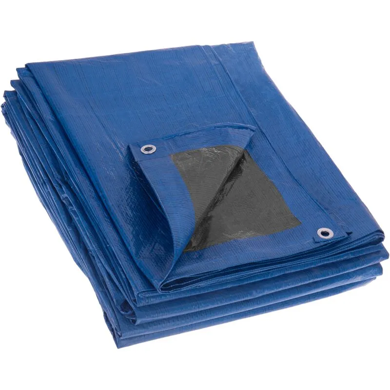 Primematik - Telo di protezione impermeabile per tende da sole bifacciale in polietilene verde e blu 2x3m