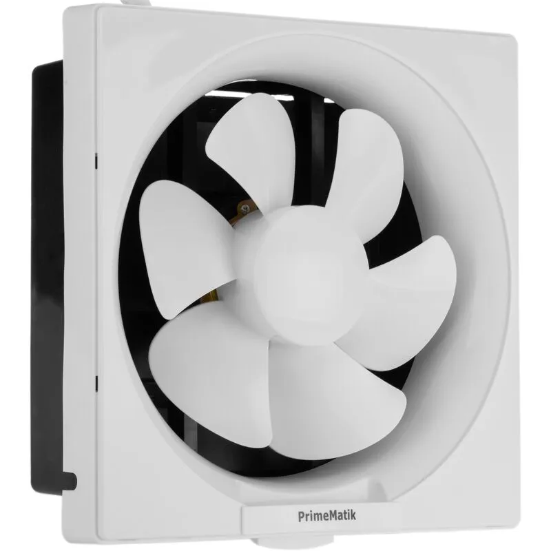 Ventilatore di scarico 290x290 mm, senza copertura con sistema di non ritorno, ideale per wc bagno cucina ripostiglio garage - Primematik