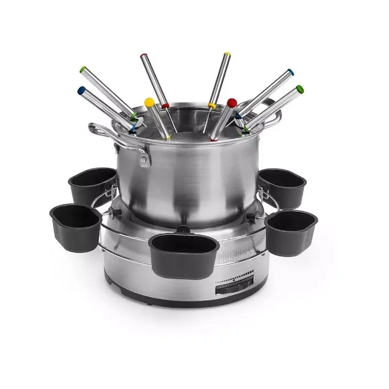  - Set Family Fondue per Bourguignonne e Fonduta in Acciaio Inox - 8 Persone