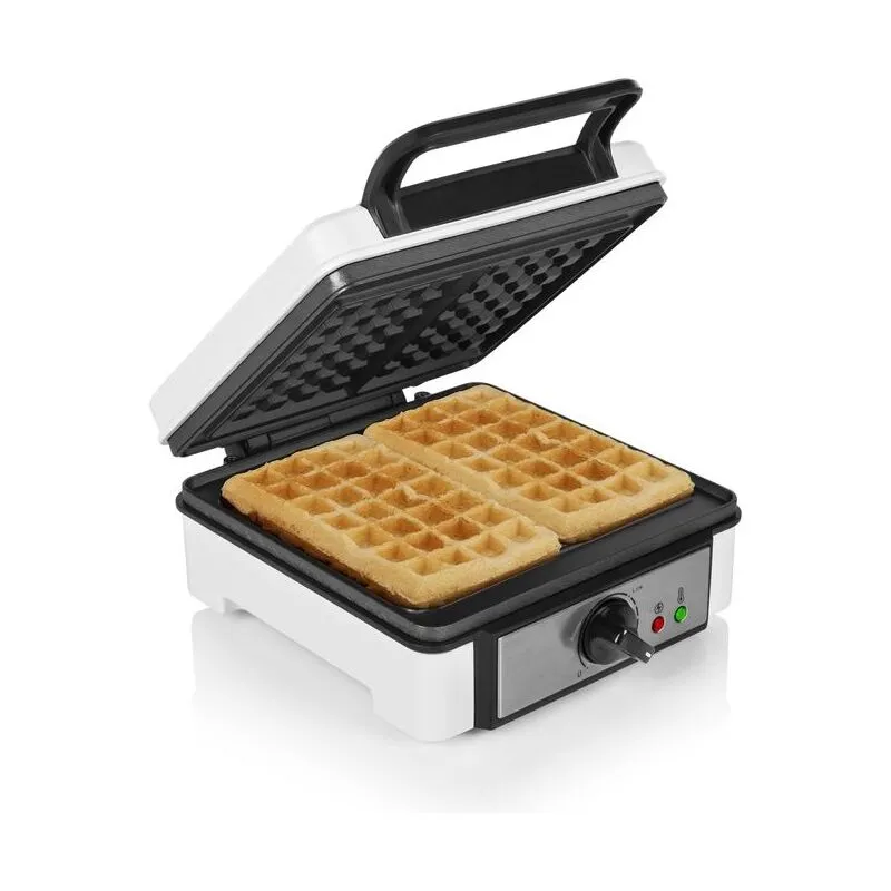 132397 Piastra Waffle Termostato Regolabile Potenza 1200 Watt 19,8x19,8 cm 2 Waffle per Sessione - 