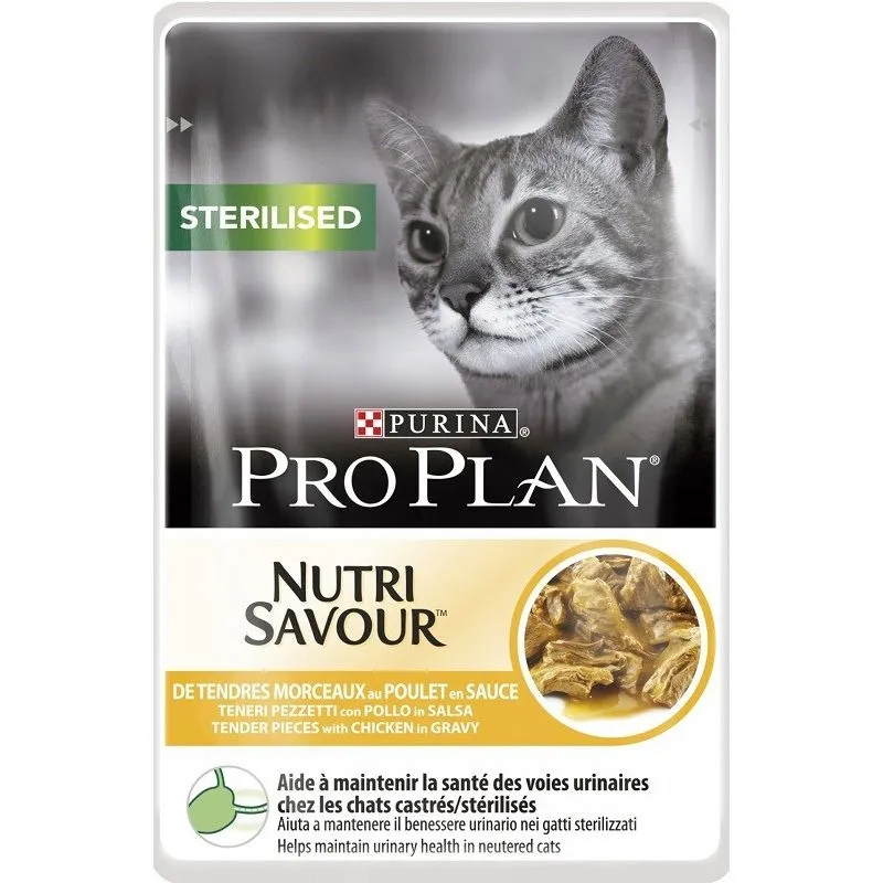 Nutrisavour per Gatto Sterilised con Pollo in salsa da 85gr - 